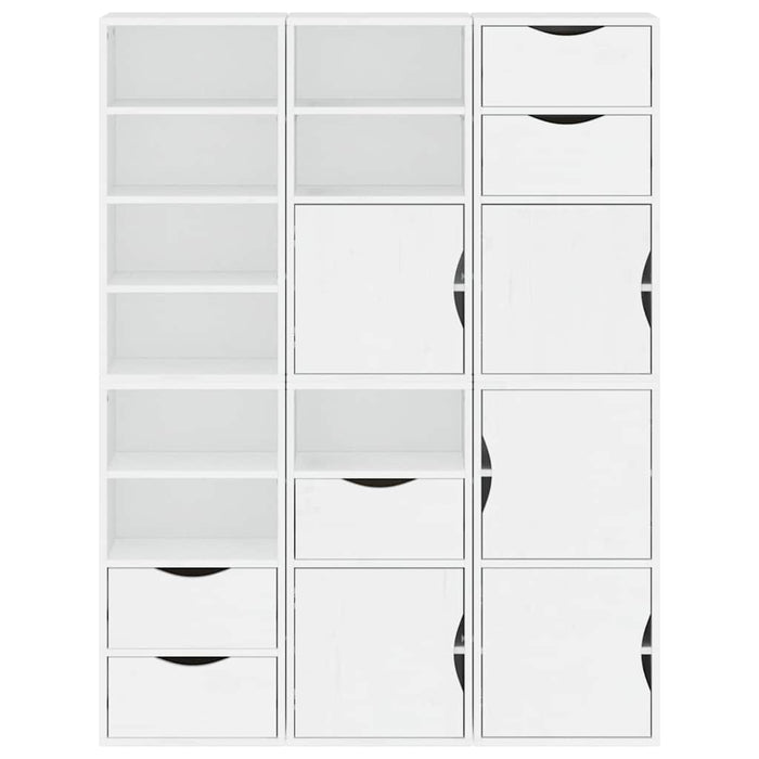 vidaXL Armadietti Laterali 6 pz ODDA Bianco 40x24x79 cm Legno di Pino