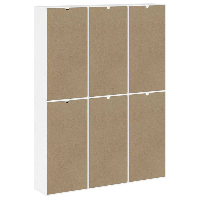 vidaXL Armadietti Laterali 6 pz ODDA Bianco 40x24x79 cm Legno di Pino