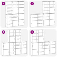 vidaXL Armadietti Laterali 6 pz ODDA Bianco 40x24x79 cm Legno di Pino