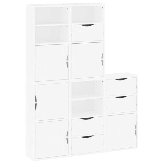 Armadietti Laterali 5 pz ODDA Bianco 40x24x79 cm Legno di Pino 3365357