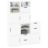 Armadietti Laterali 5 pz ODDA Bianco 40x24x79 cm Legno di Pino 3365357