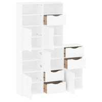 Armadietti Laterali 5 pz ODDA Bianco 40x24x79 cm Legno di Pino 3365357