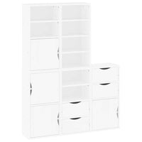 Armadietti Laterali 5 pz ODDA Bianco 40x24x79 cm Legno di Pino
