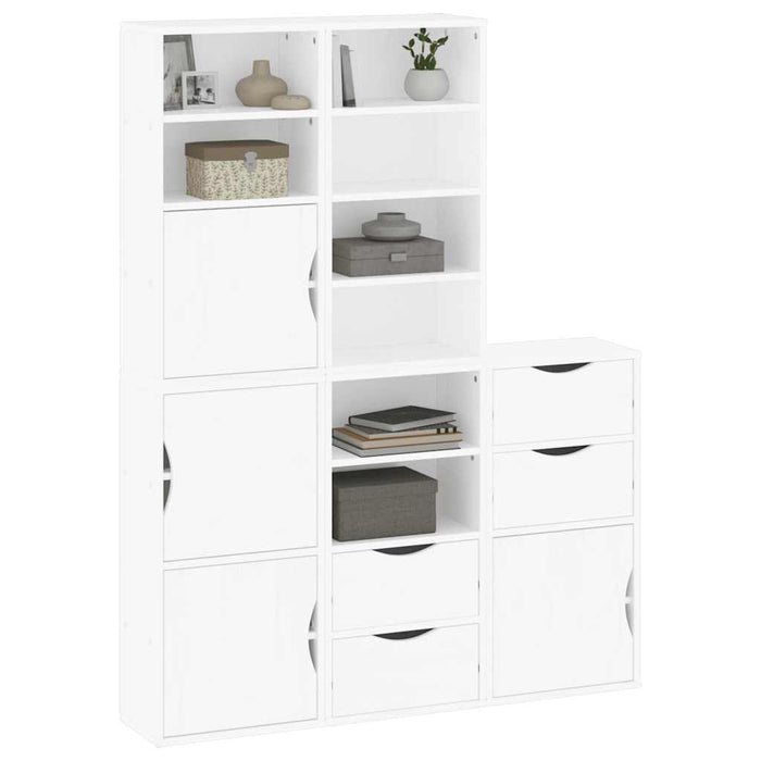 Armadietti Laterali 5 pz ODDA Bianco 40x24x79 cm Legno di Pino 3365359