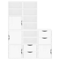 Armadietti Laterali 5 pz ODDA Bianco 40x24x79 cm Legno di Pino 3365359