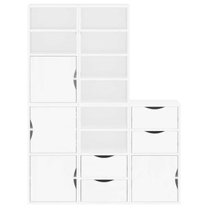 Armadietti Laterali 5 pz ODDA Bianco 40x24x79 cm Legno di Pino 3365359