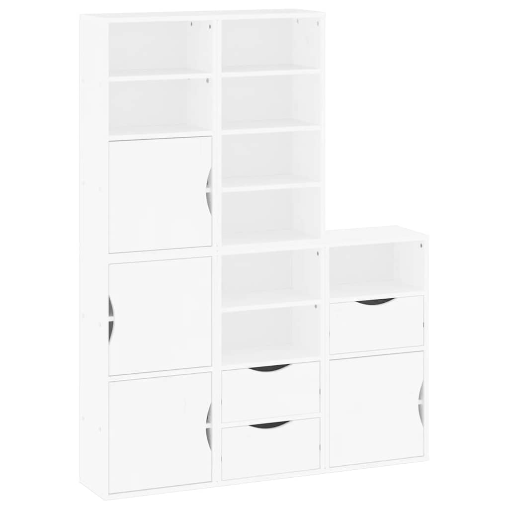 vidaXL Armadietti Laterali 5 pz ODDA Bianco 40x24x79 cm Legno di Pino