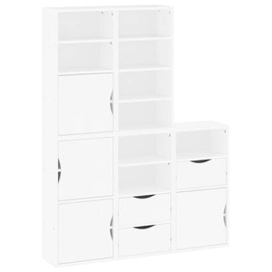 vidaXL Armadietti Laterali 5 pz ODDA Bianco 40x24x79 cm Legno di Pino