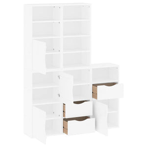 vidaXL Armadietti Laterali 5 pz ODDA Bianco 40x24x79 cm Legno di Pino