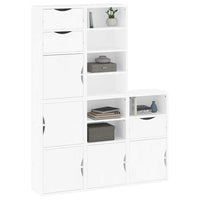 Armadietti Laterali 5 pz ODDA Bianco 40x24x79 cm Legno di Pino 3365365