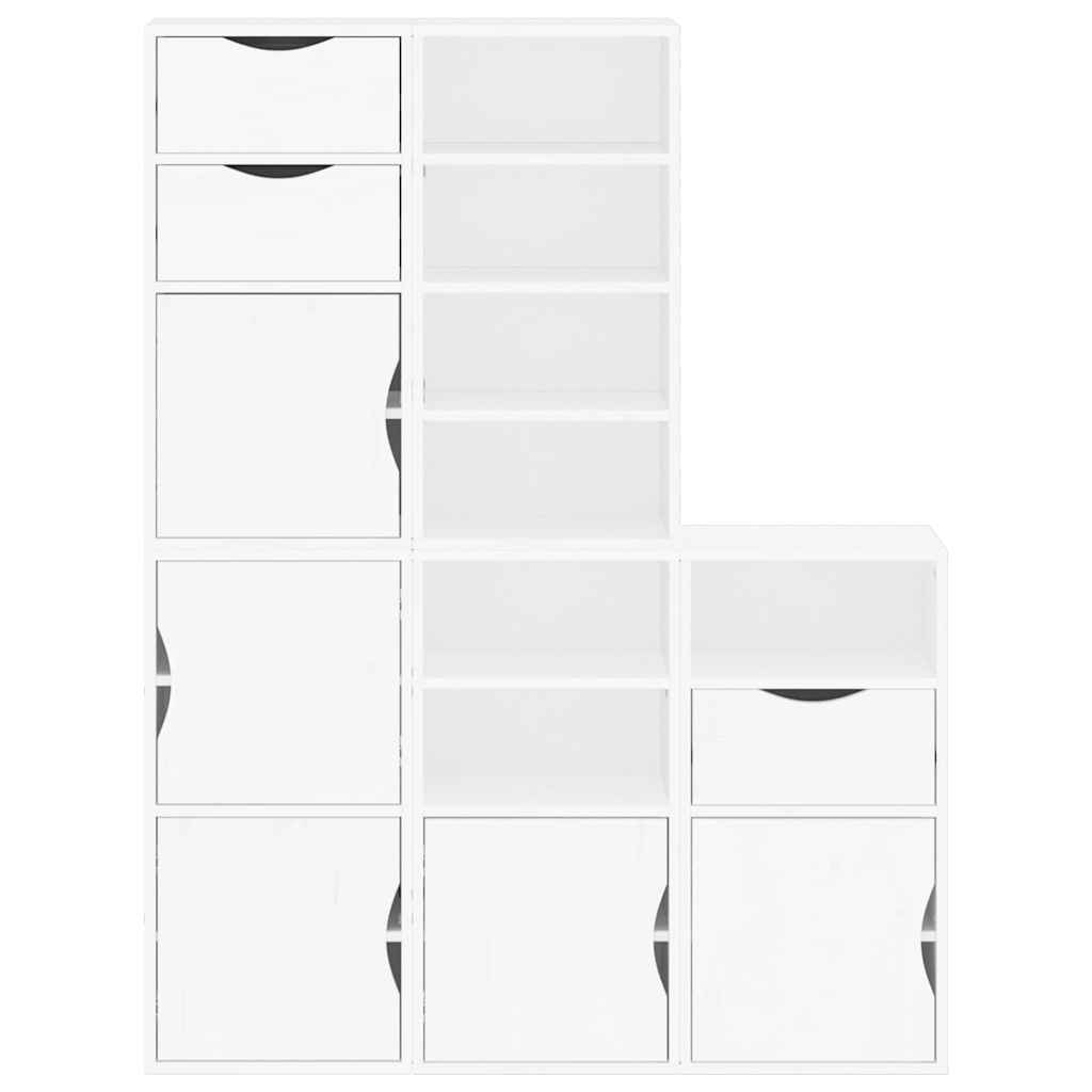 Armadietti Laterali 5 pz ODDA Bianco 40x24x79 cm Legno di Pino 3365365
