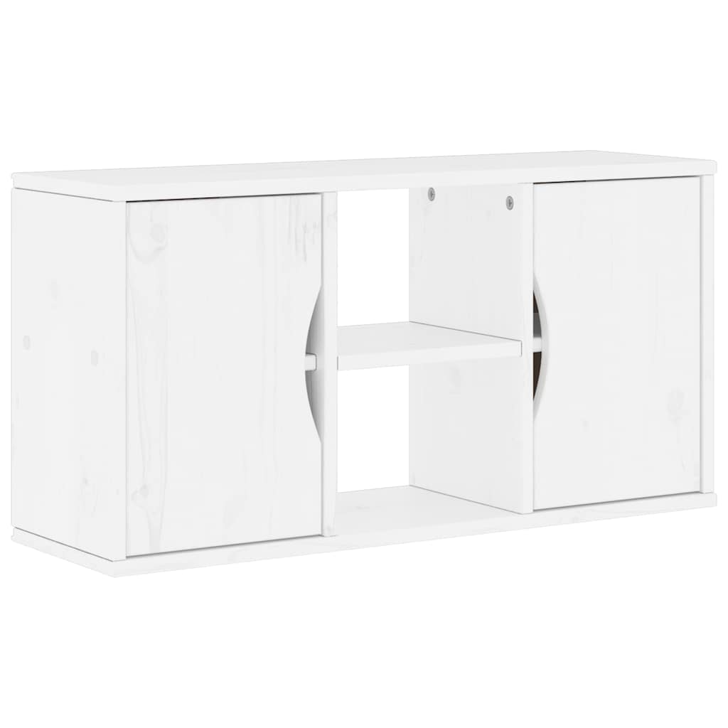 Mobile TV 5 pz-Mobile per TV-Credenza TV con Contenitore ODDA Bianco in Legno di Pino 166989