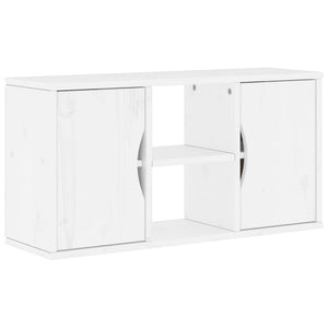 Mobile TV 5 pz-Mobile per TV-Credenza TV con Contenitore ODDA Bianco in Legno di Pino 166989