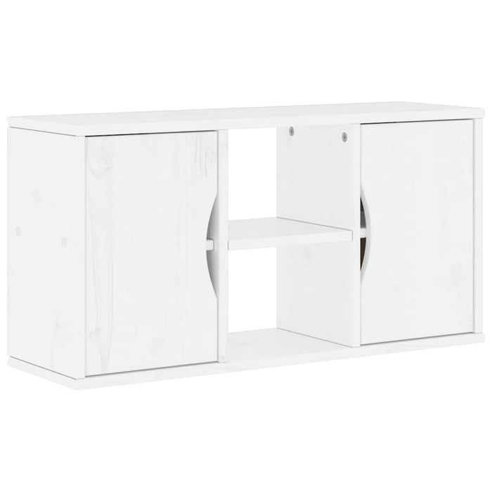 Mobile TV 5 pz-Mobile per TV-Credenza TV con Contenitore ODDA Bianco in Legno di Pino 166989