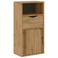 Mobile TV 4 pz-Mobile per TV-Credenza TV con Contenitore ODDA in Legno Massello di Pino
