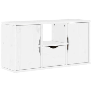 Mobile TV 5 pz-Mobile per TV-Credenza TV con Contenitore ODDA Bianco in Legno di Pino 686572