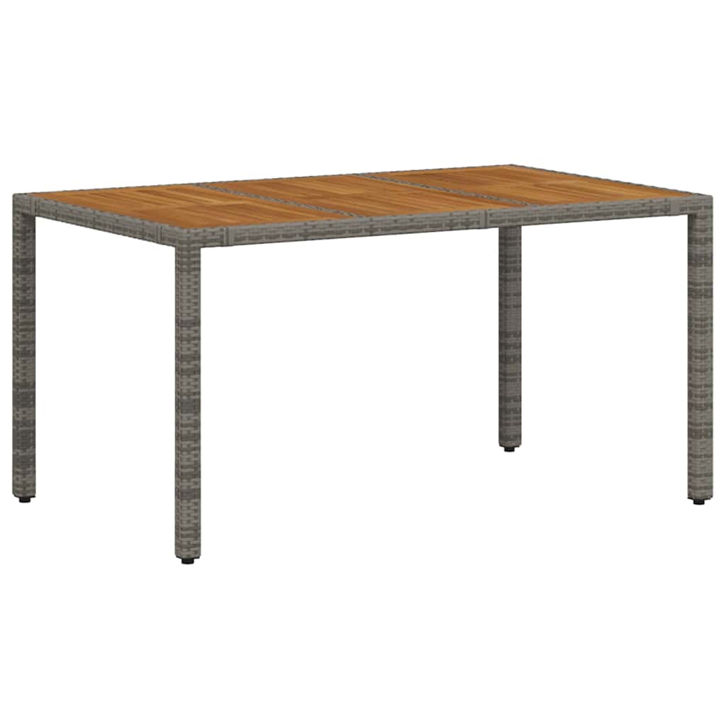 Set da Pranzo per Giardino 5 pcs Grigio 150 x 90 x 75 cm 3365407