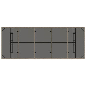 Set da Pranzo per Giardino 9 pcs Grigio Poly Rattan 3365415