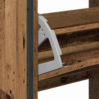 Mobile per Scarpe  con 4 Cassetti Ribaltabili Legno Invecchiato 100x34x112 cm 3365547