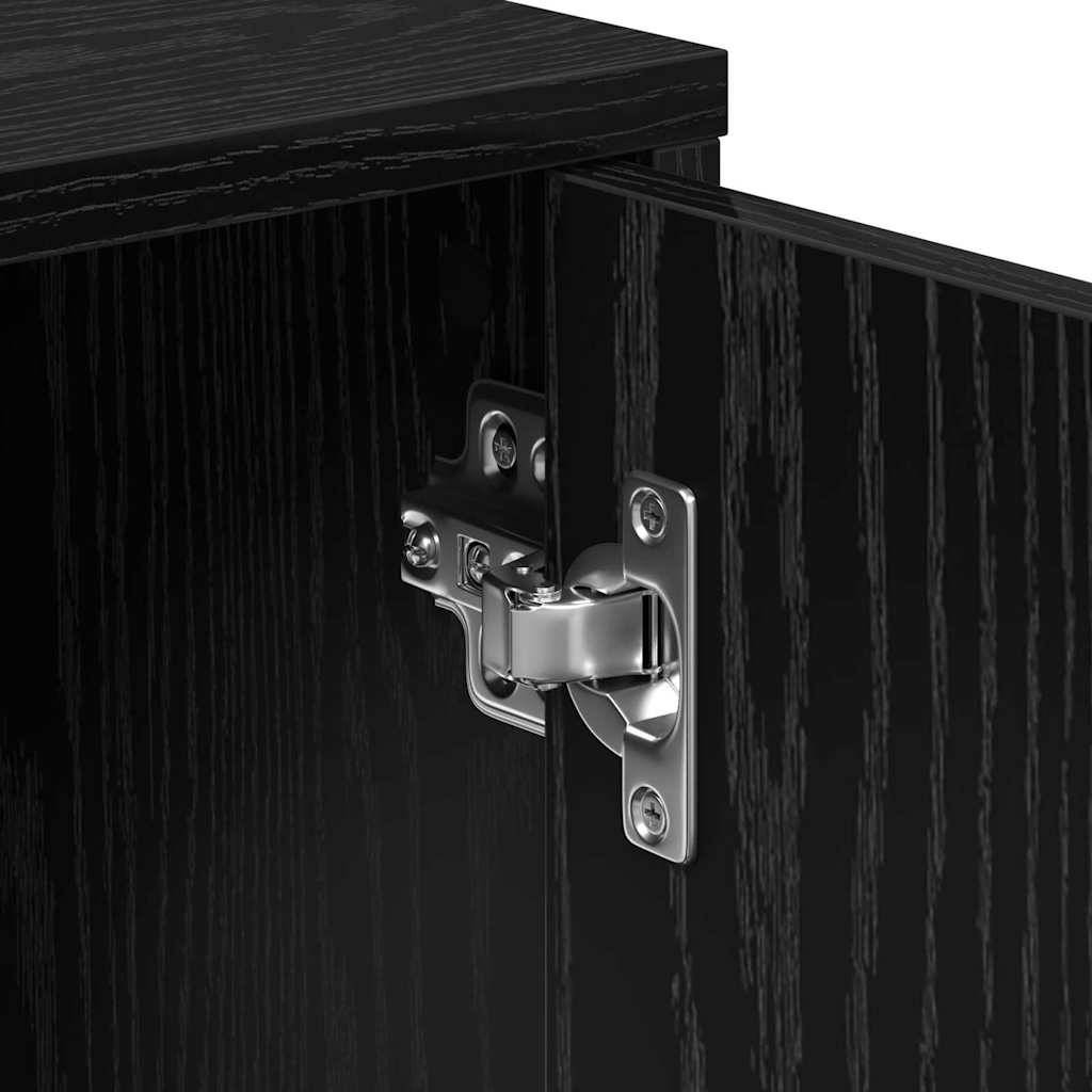 vidaXL Credenza 2 pcs Rovere nero 60 x 31 x 70 cm Legno multistrato