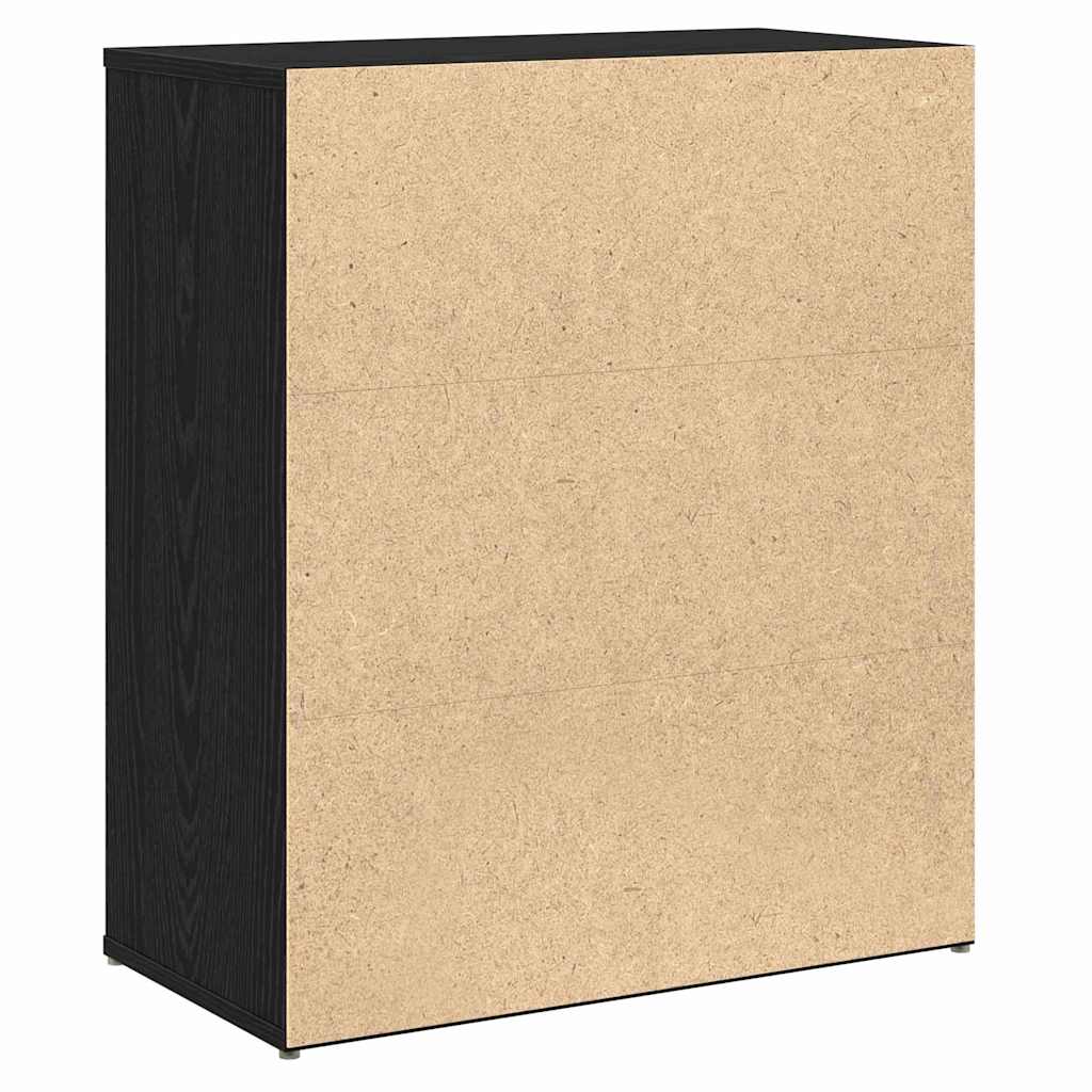 vidaXL Credenza 2 pcs Rovere nero 60 x 31 x 70 cm Legno multistrato