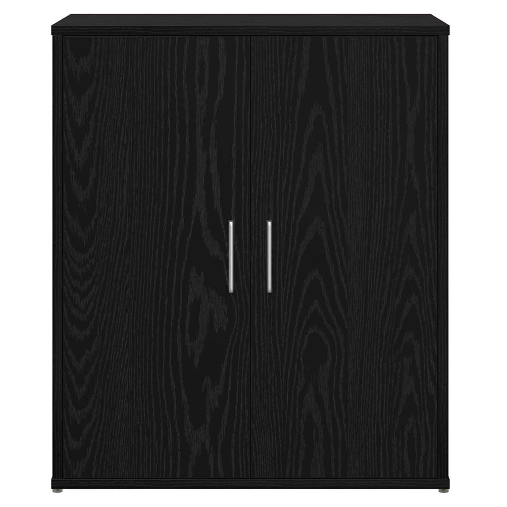 Credenza 2 pz-Set di 2 Buffet-Armadio da cucina Rovere Nero 60 x 31 x 70 cm Legno multistrato