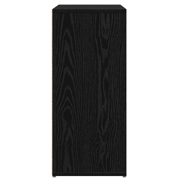 Credenza 2 pz-Set di 2 Buffet-Armadio da cucina Rovere Nero 60 x 31 x 70 cm Legno multistrato