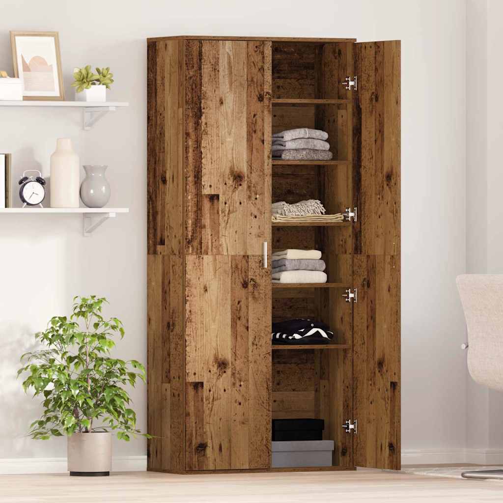 Highboard Legno Vecchio 80x35x180 cm Legno Ingegnerizzato 3365561