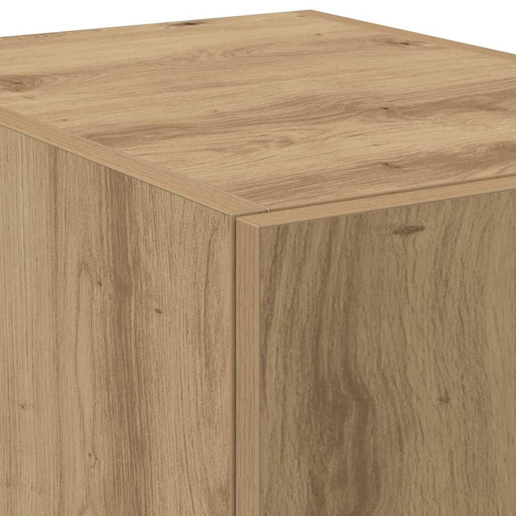 Credenza 2 pz-Set di 2 Buffet-Armadio da cucina Rovere artigianale 30 x 42,5 x 185 cm