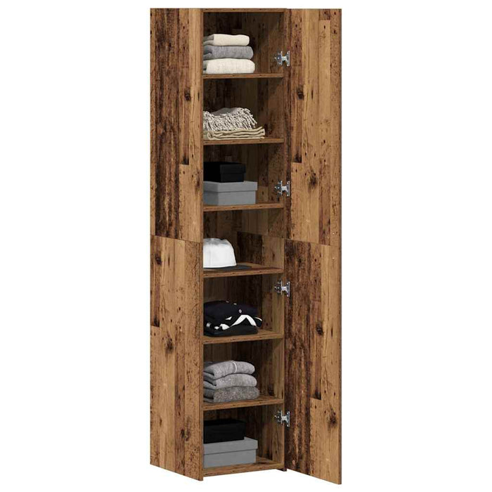 Credenza 2 pz-Set di 2 Buffet-Armadio da cucina Legno vecchio 40 x 42,5 x 185 cm