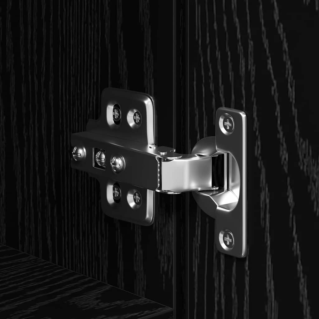 Highboard  in rovere nero 40x42.5x185 cm in legno ingegnerizzato 3365581