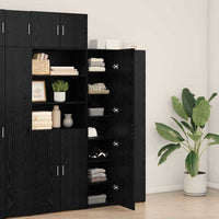 Highboard  in rovere nero 40x42.5x185 cm in legno ingegnerizzato 3365581