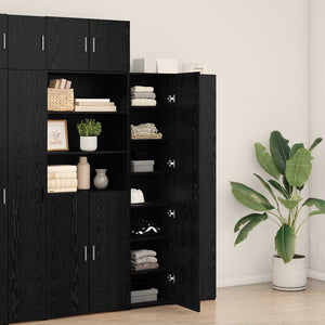 Highboard  in rovere nero 40x42.5x185 cm in legno ingegnerizzato 3365581
