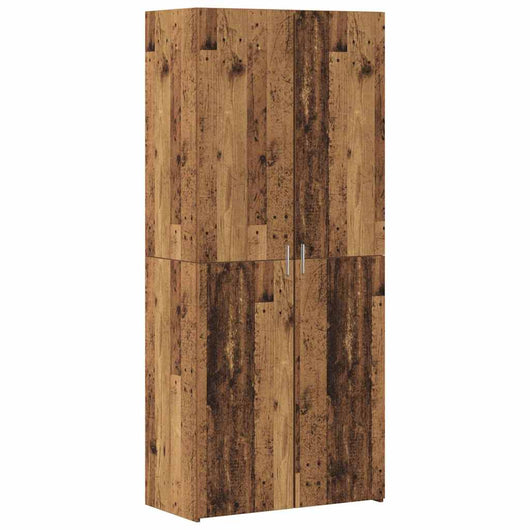 Credenza 2 pz-Set di 2 Buffet-Armadio da cucina Legno vecchio 80 x 42 x 185 cm