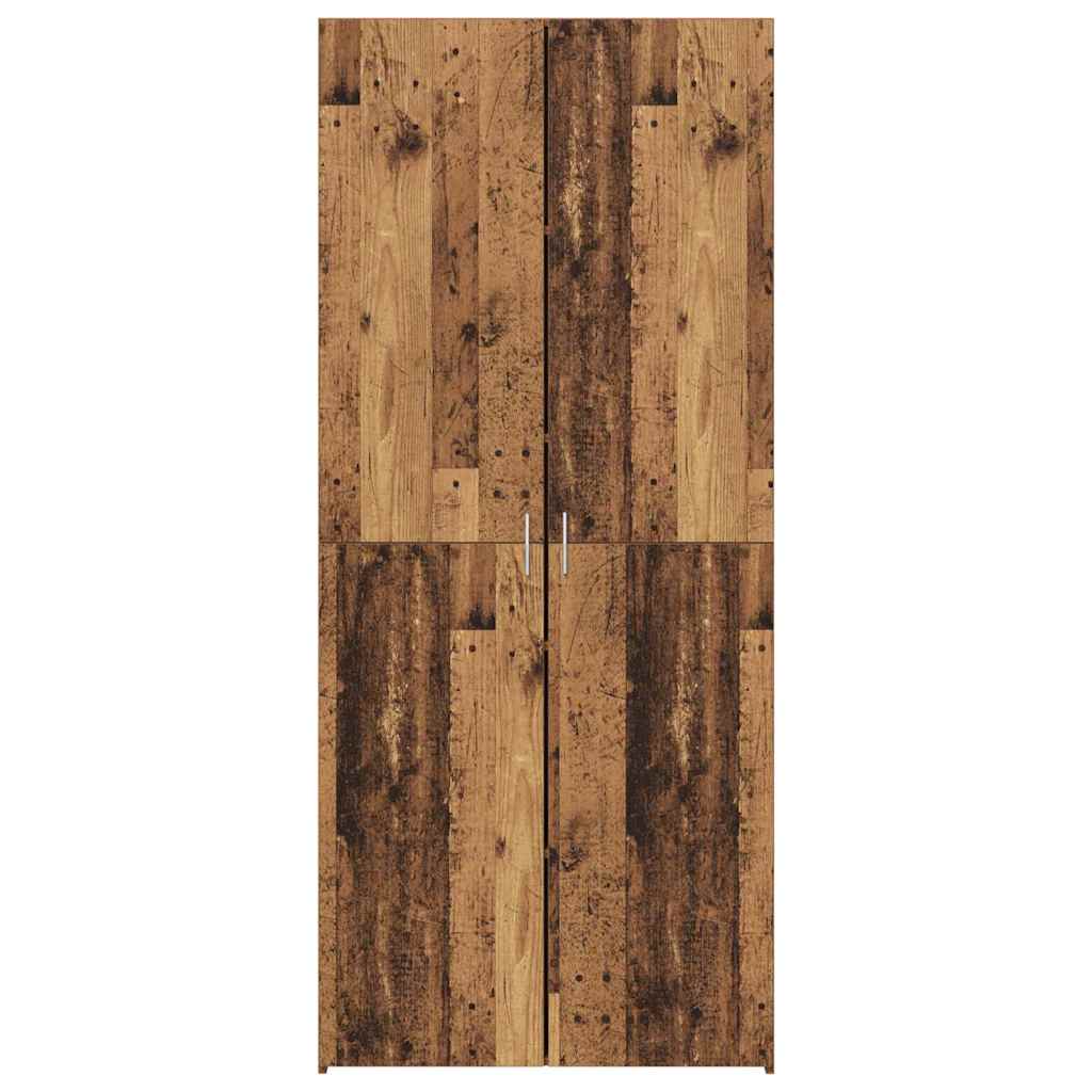 Credenza 2 pz-Set di 2 Buffet-Armadio da cucina Legno vecchio 80 x 42 x 185 cm