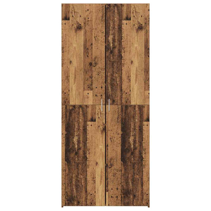 Credenza 2 pz-Set di 2 Buffet-Armadio da cucina Legno vecchio 80 x 42 x 185 cm