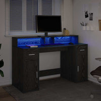 Scrivania Rovere nero 140 x 55 x 91 cm Legno multistrato 3365612