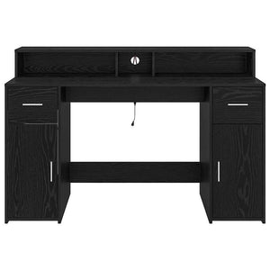 Scrivania Rovere nero 140 x 55 x 91 cm Legno multistrato 3365612