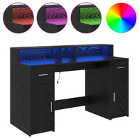 Scrivania Rovere nero 140 x 55 x 91 cm Legno multistrato 3365612