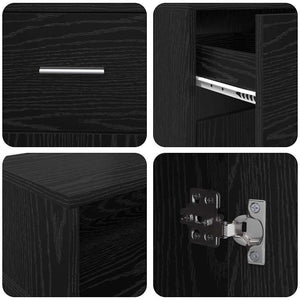 Scrivania Rovere nero 160 x 55 x 91 cm Legno multistrato 3365615