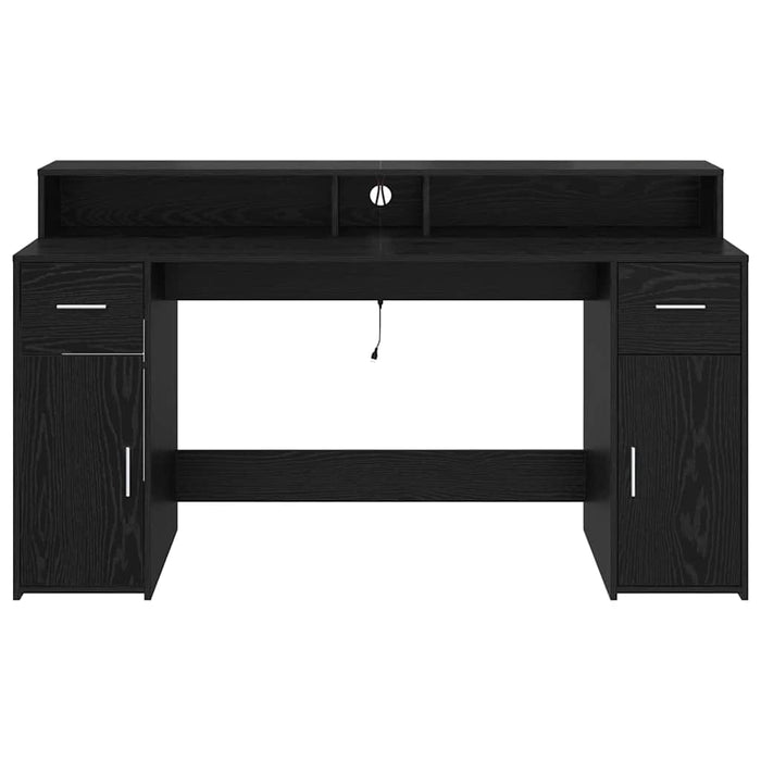 Scrivania Rovere nero 160 x 55 x 91 cm Legno multistrato 3365615