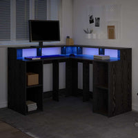 Scrivania Rovere nero 130 x 130 x 91 cm Legno multistrato 3365617