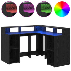 Scrivania Rovere nero 130 x 130 x 91 cm Legno multistrato 3365617