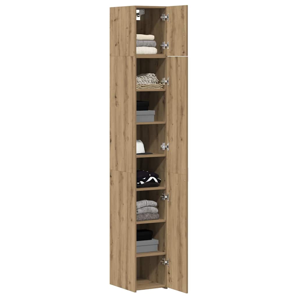 Mobile da archiviazione snello Rovere artigianale 30x42.5x225 cm Legno ingegnerizzato 3365628