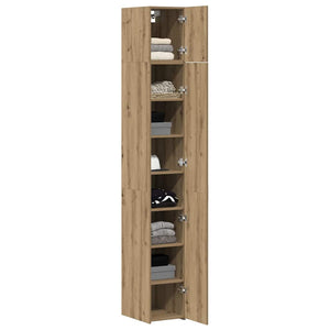 Mobile da archiviazione snello Rovere artigianale 30x42.5x225 cm Legno ingegnerizzato 3365628