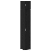 Armadio Sottile  Rovere Nero 30x42.5x225 cm Legno Ingegnerizzato 3365629