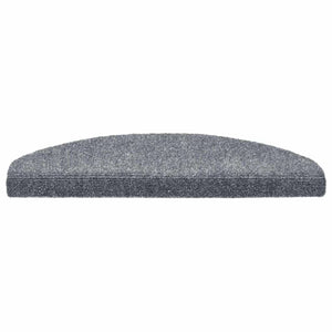 vidaXL Tappetini per scale autoadesivi 20 pz 65x21x4 cm Grigio chiaro Semicircolari Grandi
