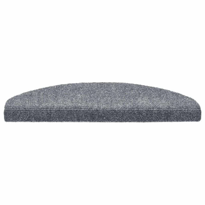 vidaXL Tappetini per scale autoadesivi 20 pz 65x21x4 cm Grigio chiaro Semicircolari Grandi