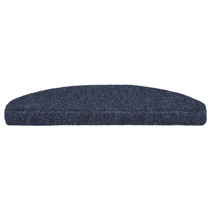 vidaXL Tappetini per scale autoadesivi 20 pz 65x21x4 cm blu semicircolari grandi