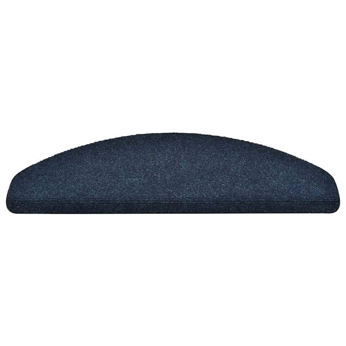 vidaXL Tappetini per scale autoadesivi 20 pz 65x21x4 cm blu navy semicircolari grandi